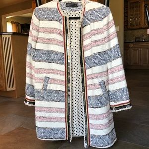 Zara Mixed Media Tweed Jacket